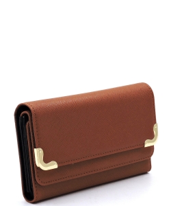 Tri-fold Clutch Wallet SA016 TAN